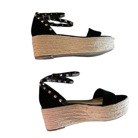 Marc Fisher Jazlyn Studded Ankle Strap Espadrille Sandal 9.5 - Picture 1 of 7